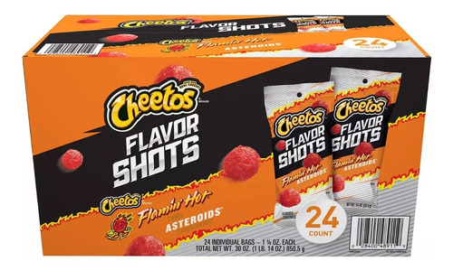 Cheetos Flamin Hot Flavor Shots Asteroids 24 Pack
