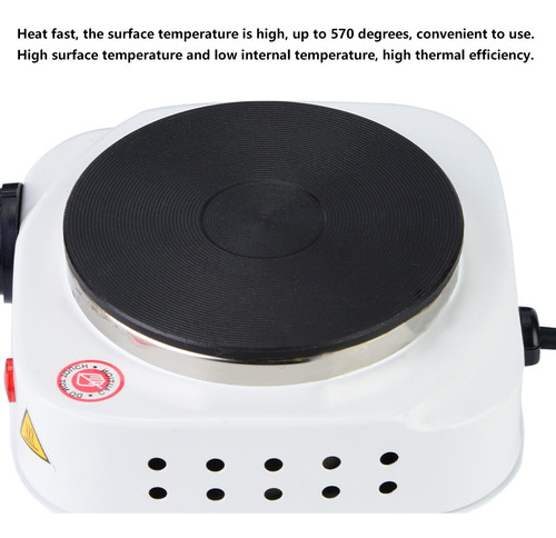 Imagen 8 de 9 de Mini Estufa Eléctrica Portátil 500w Placa Caliente Multifunc