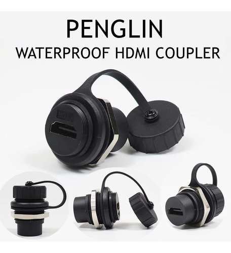 Penglin 2pcs Acoplador De Montaje En Panel Hdmi Impermeable,