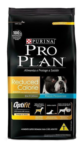 Ração Pro Plan OptiFit Reduced Calorie para cachorro adulto da raça pequena sabor frango/arroz em saco de 2kg