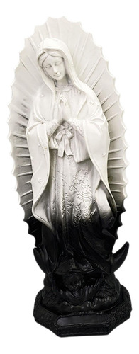 Estatua De María, Escultura Divina, Figura De Blanco Negro