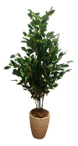 Planta Fícus Arvore Verde Artificial Com Vaso Luxo Decoração