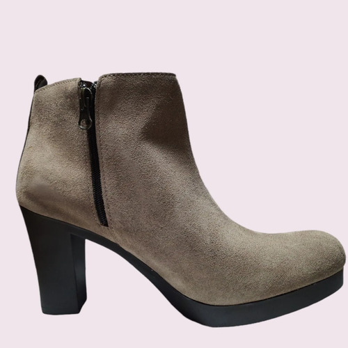 Botin- Enneblu - Cafe - Cuero - Taco Alto - Envio Incluido
