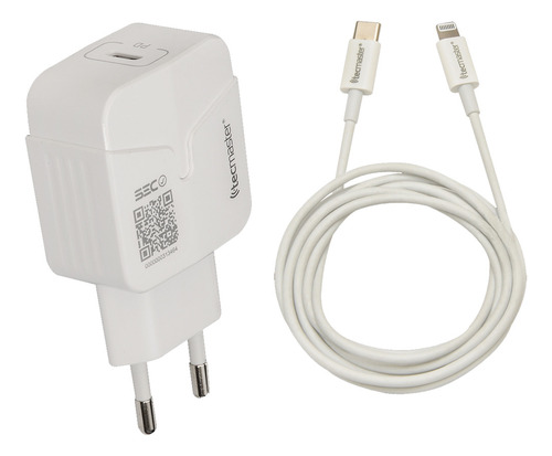 Cargador Para iPhone Carga Rapida Usb C Pd + Cable Lightning