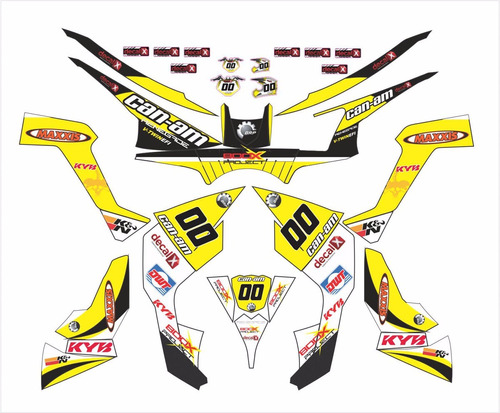 Kit Adesivos Quadriciclo Can Am Renegade 800 0,60mm 3m Cn004