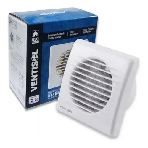 Exaustor Para Banheiro Micro Ventilador Ventisol 100mm Cor Branco