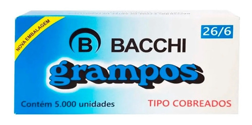Grampo P/grampeador Bacchi 5000 Un 26/6 Alta Qualidade