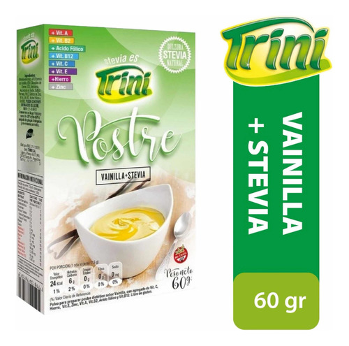 Postre De Vainilla + Stevia Trini Sin Tacc X 60 Grs