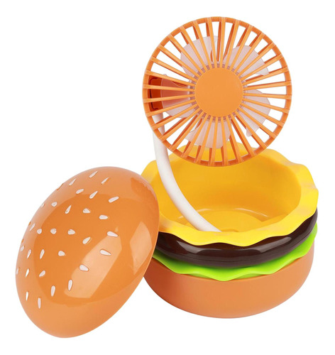 Mini Ventilador En Forma De Hamburguesa, Ventilador De