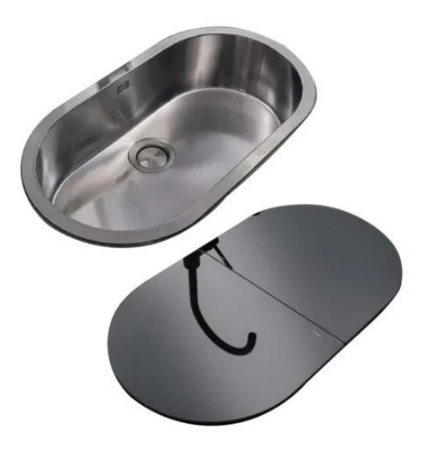 Bacha Cocina Johnson Acero Curve Si77a + 2 Tablas Vidrio 