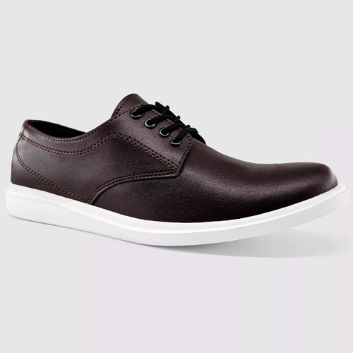 Zapato Hombre De Vestir Oxford Acordonado Urbano Eco Cuero