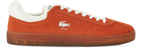 Zapatillas Lacoste Baseshot Hombre Moda Naranja