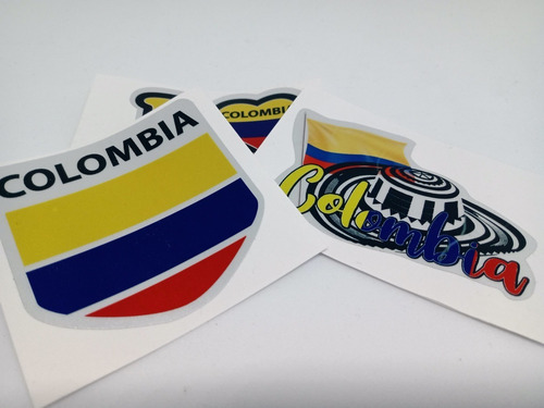Imagen 2 de 4 de Sticker Calcomania Bandera Love Colombia Sombrero Vueltiao