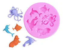 Comprar Molde Silicona Animales Marinos Mar Porcelana Fondant 