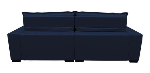 Sofá 2,42m Retrátil E Reclinável Cama Inbox Plus Azul