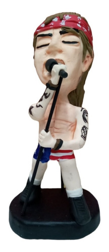 Figura Muñeco Axl Rose Guns N Roses  Porcelana Hecho A Mano 