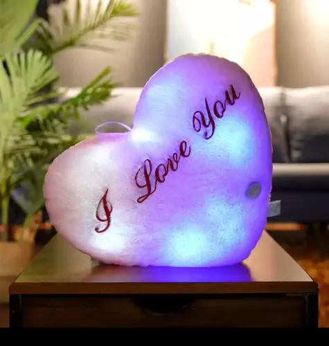 Cojin Con Luz Led Forma De Corazon Cor1 Env o gratis