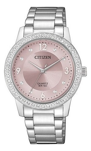 Reloj Citizen  El309081x Acero Color De La Malla Plateado Color Del Bisel Plateado Color Del Fondo Rosa
