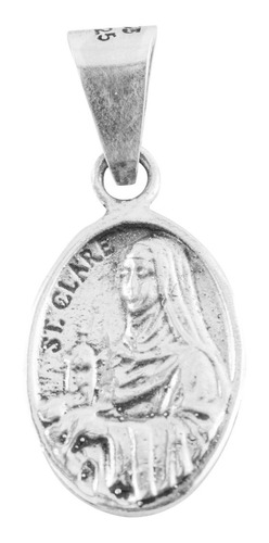 Dije De Plata Medalla Santa Clara - San Francisco