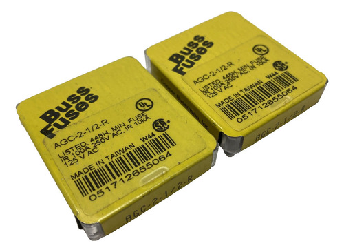 Cooper Bussmann Agc-2-1/2-r Miniature Fuse 2.5a 250v Ccr