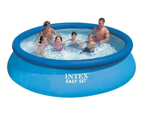 Imagen 2 de 4 de Piscina inflable redonda Intex Easy Set 28130 de 366cm x 76cm 5621L azul caja