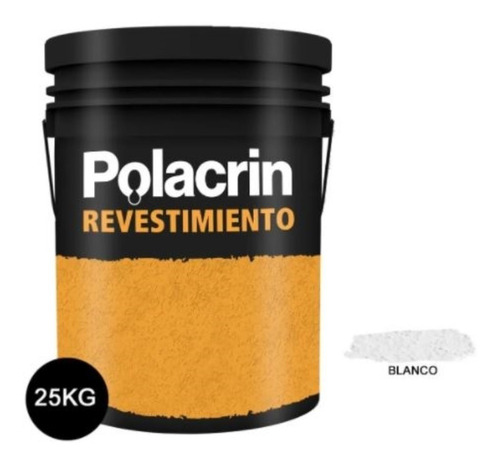 Pintura Revestimiento Polacrin 25 Kg Textura Blanco Gruesa