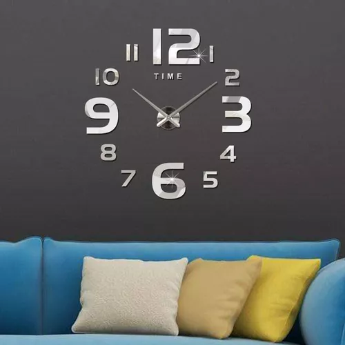 Reloj de pared grande, 3D, sin marco, para hacerlo usted mismo.