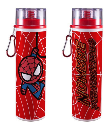 Termo Cilindro Spiderman Nombre Personalizado