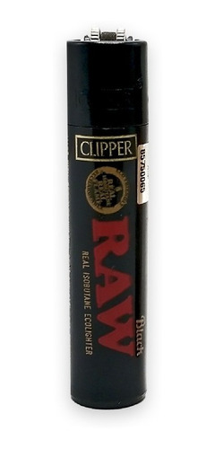 Imagen 1 de 6 de Encendedor Clipper Raw Black Grande Maxi Coleccionable