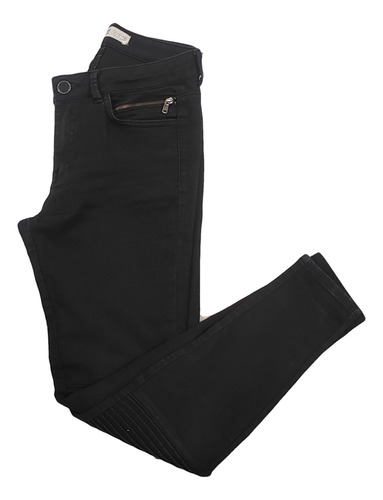 Jean Denim Zara Negro Mujer Talle 36 Elastizado Oportunidad