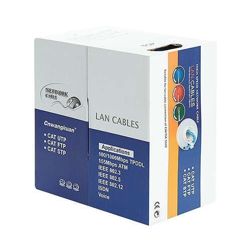 Cabos De Rede 4 Pares 24 Awg  Azul Cat 5    305 M   35447