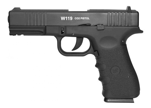 Imagem 2 de 4 de Pistola Gas Co2 Glock W119 Blowback 4.5 Wg 05 Co2 + 900 Bbs