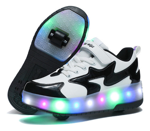 Patines Luminosos Led Recargables De Dos Ruedas2024