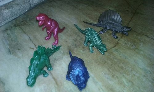 Lote De 5 Dinosaurios Plastico Sin Uso