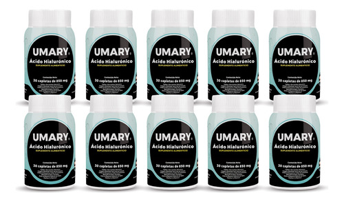 UMARY Ácido Hialurónico con 30 Tabletas. Paquete de 10 Umary