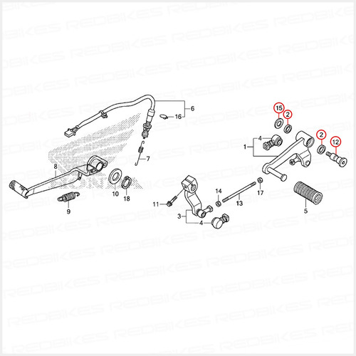 Tornillo Oring Pedal De Cambio Honda Nc 700 750 Original Th