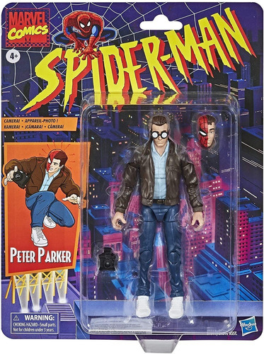 Marvel Legends Series Figura De Peter Parker Retro Hasbro