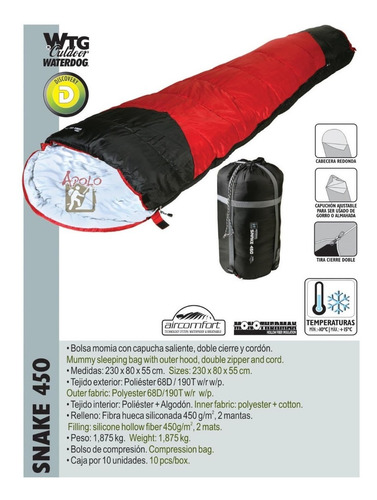 Bolsa De Dormir + Aislante 5 Waterdog Snake -10ºc