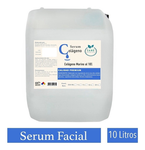 Serum Firmeza Cutánea Sane Essentials Colágeno 10lts Tipo de piel Todo tipo de piel