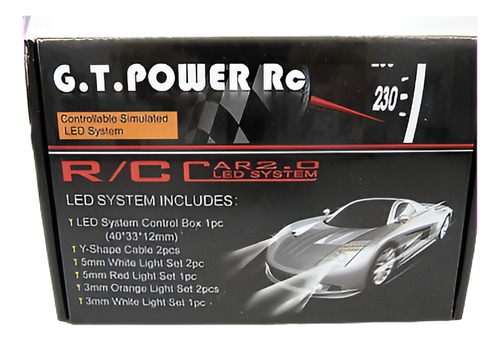 Nuevo Gt Power Rc Controlable Simula V2.0 Sistema Led Blanco