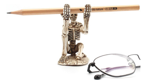 Soporte De Resina Para Bolígrafos Con Forma De Calavera De H