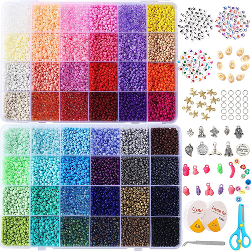 18800+ Pcs 3mm 8/0 48 Colors Glass Seed Beads,cuentas De ...