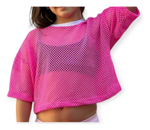 Remera Oversize Remeron Red Niñas Transparente Colores 