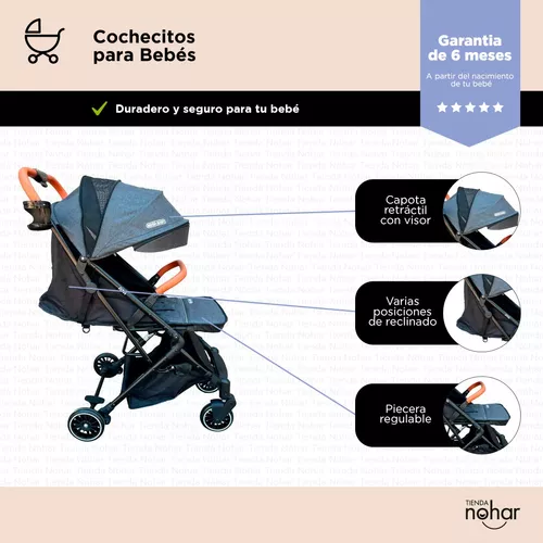 Cochecito Bebé Paseo Y Cuna Con Butaca Huevito Para Auto