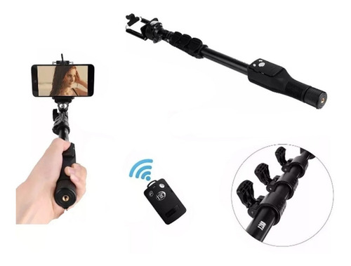 Kit Mini Tripé 228 Bastão Pau Selfie Monopod 1288 Yunteng