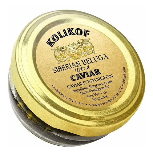 Caviar Koliof Esturión Y Sal Beluga 1 Oz - 28 Gr