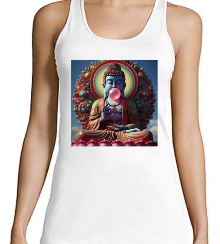 Musculosa Mujer Buda Buddha Bubblegum Chicle Globo M1