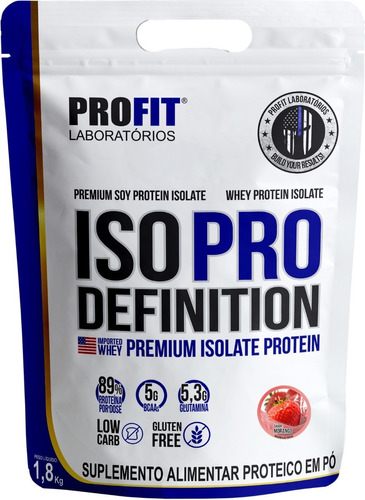 Whey Isolada Iso Pro Definition Refil 1,8kg Profit F