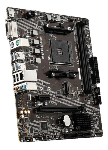 Motherboard Msi A520m-a Pro Am4 Ddr4 3ra Y 5ta Gen Negro