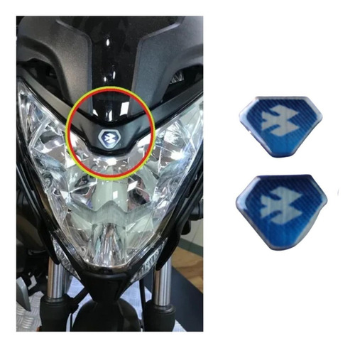 Emblema Bajaj Pulsar 200ns Visor Careta 2 Unidades